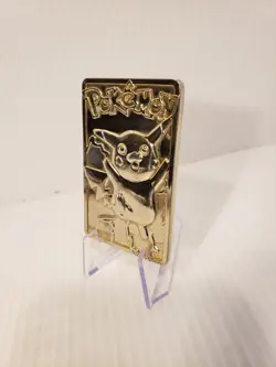 23K Gold Plated Pikachu Card Pokemon Burger King 1999 Card only - Image 4