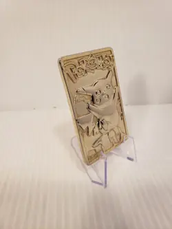 23K Gold Plated Pikachu Card Pokemon Burger King 1999 Card only - Image 5