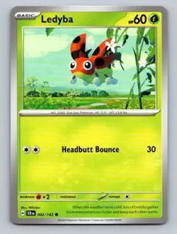 2024 Pokemon Card Stellar Crown Ledyba 2/142 - Image 1