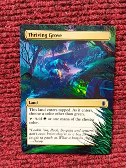 Thriving Grove MTG Teenage Mutant Ninja Turtles Eternal Hand Painted Altered Art - Image 1