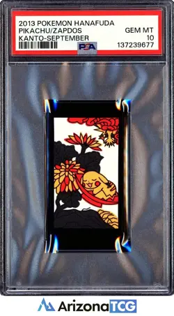 Pokemon 2013 Pikachu/Zapdos Kanto-September Pokemon Hanafuda GEM MINT PSA 10 - Image 1
