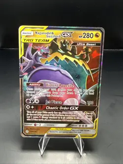 Pokemon Naganadel & Guzzlord GX 158/236 Sm-Cosmic Eclipse Holo - Image 1