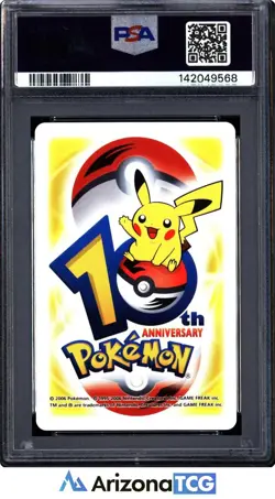 Pokemon 2006 Luvdisc/Relicanth Yellow 10 Of Hearts 10th Annv. Playing Card PSA 9 - Image 2