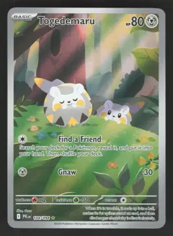 Togedemaru 104/094 Pokemon TCG ME02: Phantasmal Flames NM - Image 1