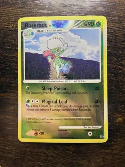 Pokemon Roserade Reverse Holo Diamond and Pearl Secret Wonders 17/132 - Image 1