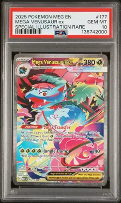 2025 POKEMON MEG EN-MEGA EVOLUTION #177 MEGA VENUSAUR EX PSA 10 - Image 1
