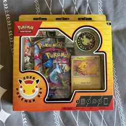 Pokemon TCG 2026 Pokemon Day Sealed Box Pikachu Promo Stamp 3 Booster Packs - Image 1