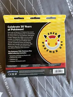 Pokemon TCG 2026 Pokemon Day Sealed Box Pikachu Promo Stamp 3 Booster Packs - Image 2