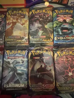 Pokemon TCG Booster Pack Lot of 10 Sun & Moon, Darkness Ablaze, sealed platinum - Image 4
