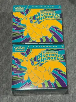 Pokemon TCG Ascended Heroes Elite Trainer Boxes FACTORY SEALED IN HAND LOT OF 2 - Image 1