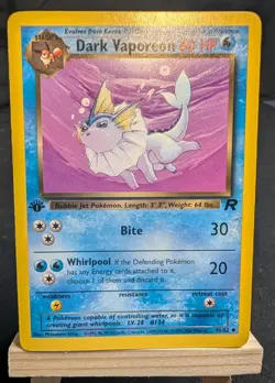Pokemon Dark Vaporeon Team Rocket 1st Edition 45/82 Rare Regular English 2000 MP - Image 1