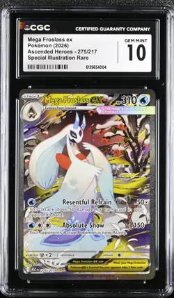 CGC 10 - Mega Froslass ex 275/217 SIR Pokemon Ascended Heroes 2026 Gem Mint - Image 1