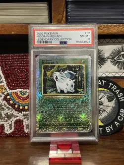 2002 Pokemon Legendary Collection NIDORAN Reverse Holo 82/110 PSA 8 - Image 1