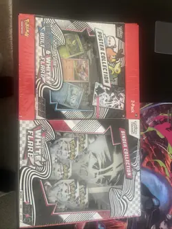 Pokemon S&V Black Bolt or White Flare Binder and Poster Collection with Boosters - Image 1