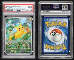 Pikachu (Paldea Adventure Chest) Holo Pokemon Scarlet & Violet Black Star PSA 9 - Image 3