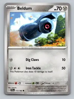 2024 Pokemon Card Temporal Forces Beldum 113/162 - Image 1