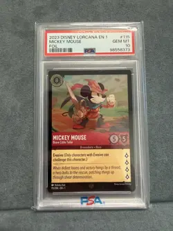 Disney Lorcana Mickey Mouse - Brave Little Tailor PSA 10 - GEM MINT - FOIL - Image 1