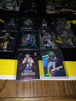 Panini Josh Allen Rookie Card Lot Buffalo Bills NFL Star Status (9) - Image 1