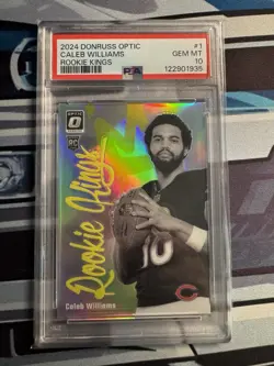 2024 Panini Donruss Optic Caleb Williams Kings RC #1 Bears PSA 10 Rookie - Image 1