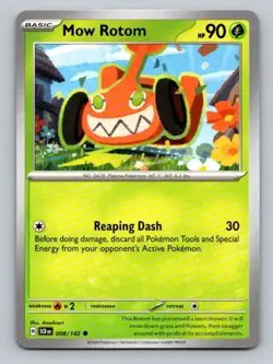 2024 Pokemon Card Stellar Crown Mow Rotom 8/142 - Image 1