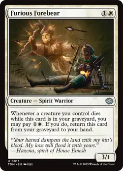 MTG Furious Forebear - Tarkir: Dragonstorm (TDM) Uncommon NM #13 - Image 1