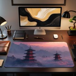 TCG Playmat | Japanese Temple Themed TCG Playmat | MTG Playmat | Flesh & Blood - Image 1