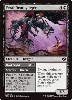 FERAL DEATHGORGER DUSK SIGHT mtg NM-M Tarkir Dragonstorm Common - Image 1