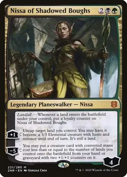 Nissa of Shadowed Boughs 1x FOIL ZNR MTG Zendikar Rising Mythic MINT black green - Image 1
