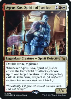 MTG Agrus Kos, Spirit of Justice [Murders at Karlov Manor Prerelease Promos] Foi - Image 1