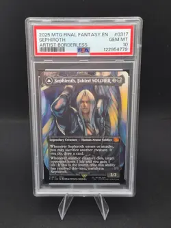 Sephiroth, Fabled SOLDIER (Borderless) 0317 Final Fantasy Non-Foil PSA 10 MTG - Image 1