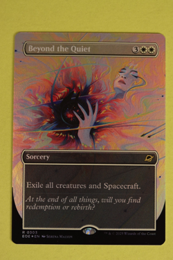 Beyond the Quiet 0303 MTG Edge of Eternities Borderless Foil Rare NM NP - Image 1