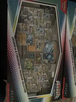 2 x Pokemon Prismatic Evolutions Lucario EX and Tyranitar EX Premium Collection - Image 2