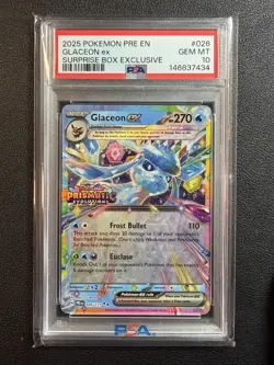 Pokemon Glaceon ex - (Prismatic Evolutions Stamp) 026/131 PSA 10 GEM MINT 💎 - Image 1