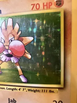 Hitmonchan Holo - Base Set Pokemon Card - Vintage WotC - Image 3