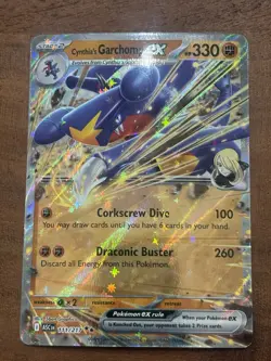 Pokemon TCG Cynthia's Garchomp EX 111/217 Ascended Heroes Double Rare NM - Image 1