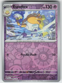 Espathra Reverse Holo Common SV07: Stellar Crown 069/142 Pokemon - Image 1
