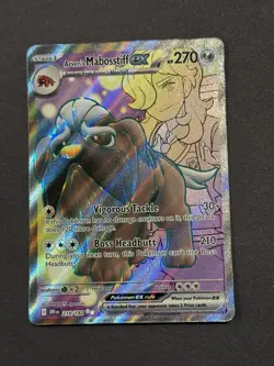 Pokemon TCG Arven's Mabosstiff Ex Destined Rivals 218/182 - Image 1