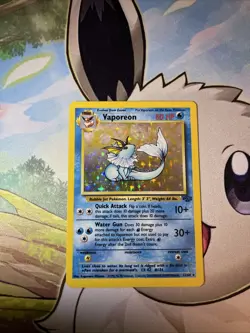 Pokemon Vaporeon 12/64 Jungle Holo Rare Unlimited LP - Image 1
