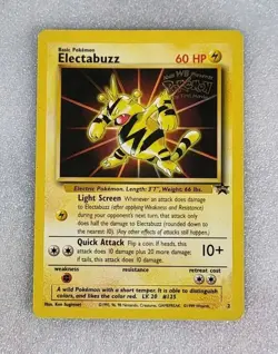 Electabuzz 2 MP WoTC Black Star Promo Kids WB Stamp Fist Movie Pokemon TCG - Image 1