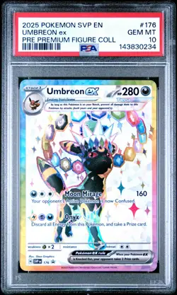 2025 Pokemon Svp En-Sv Black Star Promo #176 Umbreon Ex Premium Fig Coll PSA 10 - Image 1