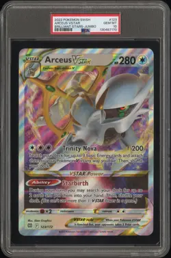 2022 POKEMON SWORD & SHIELD BRILLIANT STARS TAG #123 ARCEUS VSTAR PSA 10 - Image 1