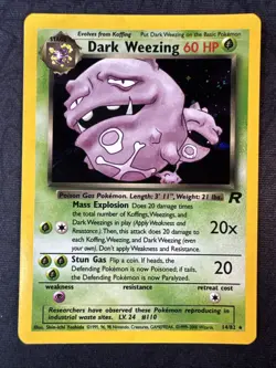 Dark Weezing 14/82 Team Rocket Holo Pokemon - Image 1
