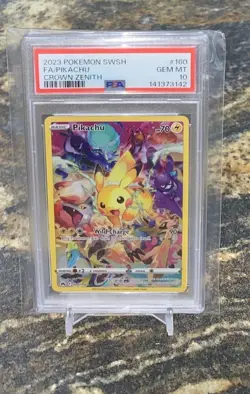 Pokemon Crown Zenith Pikachu Secret Rare Full Art Holo 160/159 PSA 10 - Image 1
