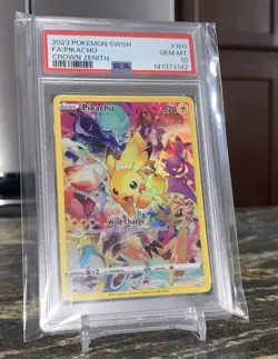 Pokemon Crown Zenith Pikachu Secret Rare Full Art Holo 160/159 PSA 10 - Image 3
