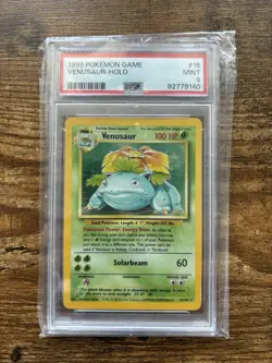Pokemon 1999 Base Set Unlimited Venusaur Holo Rare PSA 9 15/102 - Image 1
