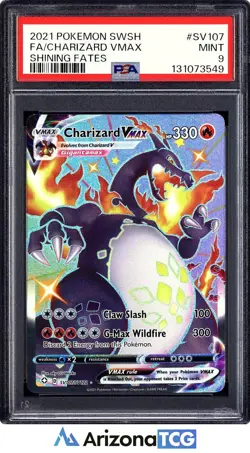 Pokemon 2021 Charizard VMAX SV107/SV122 Shiny Vault SHR Shining Fates PSA 9 - Image 1
