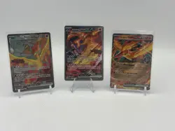 Pokemon Team Rocket’s Moltres EX Destined Rivals Stamped Promo UPC Full Set of 3 - Image 1