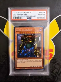 GATE GUARDIAN 2023 YUGIOH MAZE 1st EDITION COLLECTOR’S RARE PSA 10 - Image 1