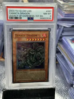 2003 YU-GI-OH! LOD-LEGACY OF DARKNESS YAMATA DRAGON #067 PSA 8 - Image 1