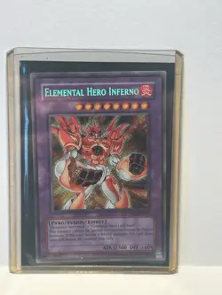 Yugioh Elemental Hero Inferno Unlimited Edition Secret Rare PP02-EN010 - Image 3